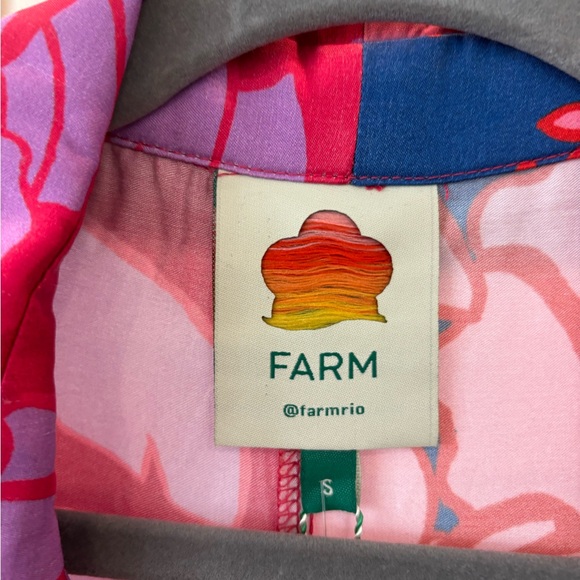 Farm Rio / Mixed Living Nature Chemise Maxi Dress / Boho Floral Dress - Picture 4 of 5